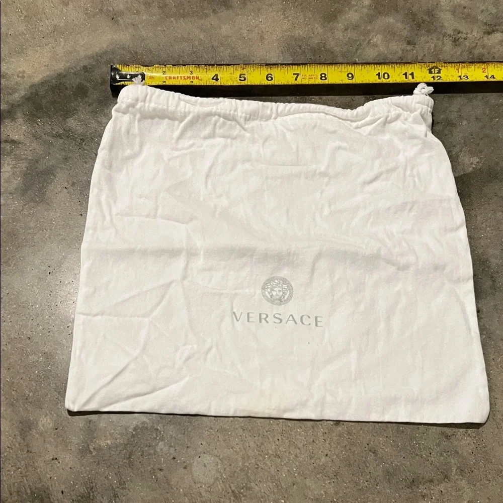 Authentic Versace White Drawstring Logo Dust Bag